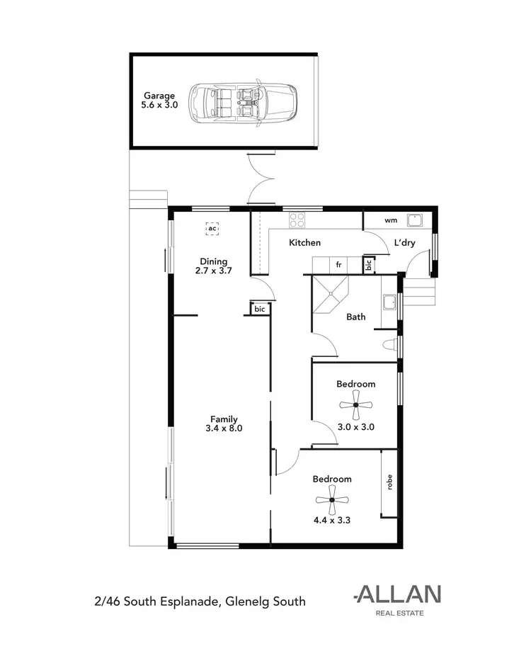 Floorplan of Homely apartment listing, 2/46 South Esplanade, Glenelg South SA 5045