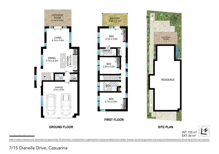 Floorplan of Homely townhouse listing, 7/15 Dianella Drive, Casuarina NSW 2487