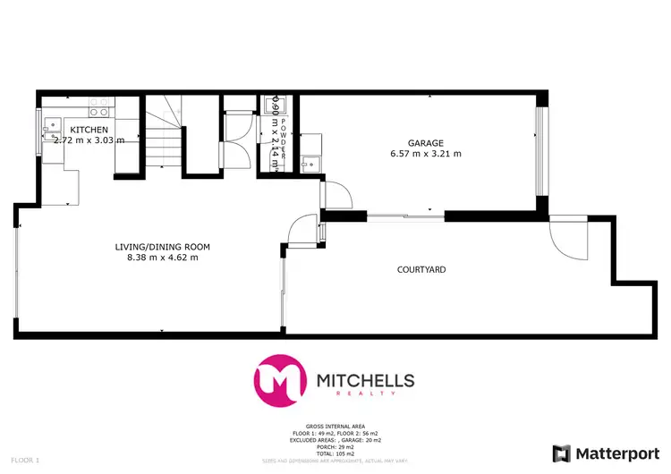 Floorplan of Homely townhouse listing, Unit 2/68 Pulgul Street, Urangan QLD 4655