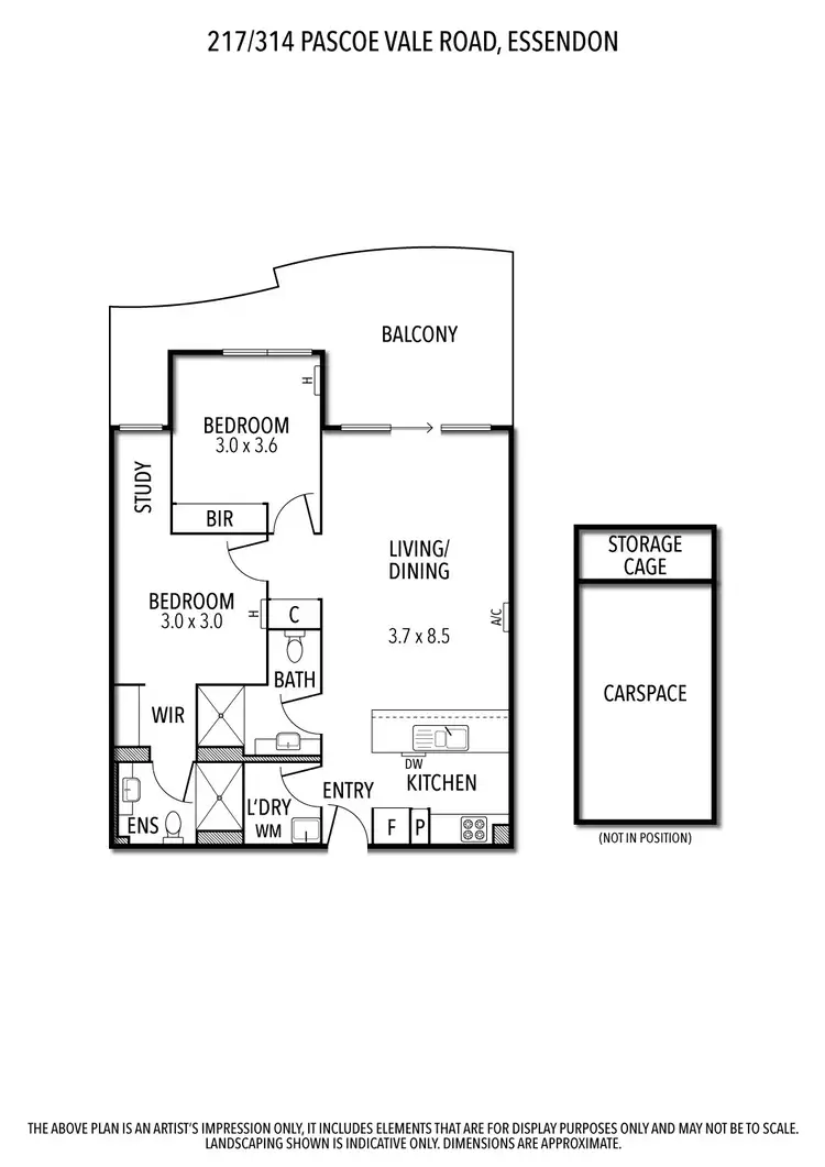 Floorplan of Homely apartment listing, 217/314 Pascoe Vale Road, Essendon VIC 3040