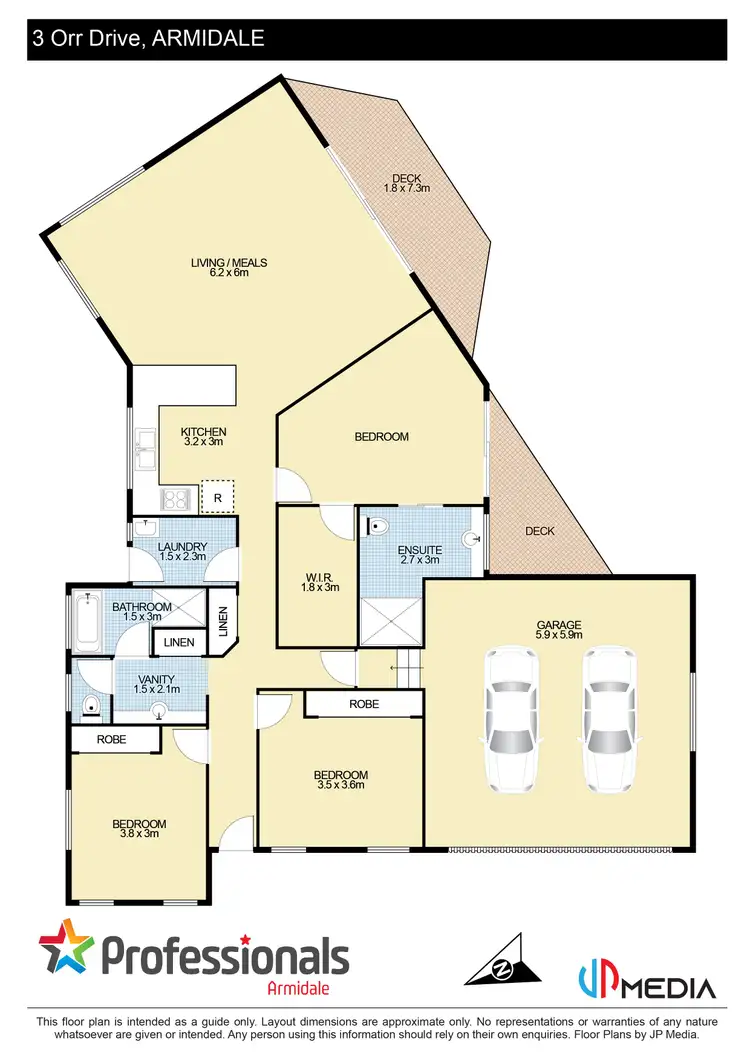 Floorplan of Homely house listing, 3 Orr Drive, Armidale NSW 2350