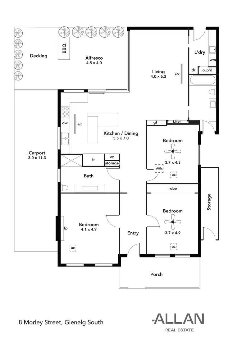 Floorplan of Homely house listing, 8 Morley Street, Glenelg South SA 5045