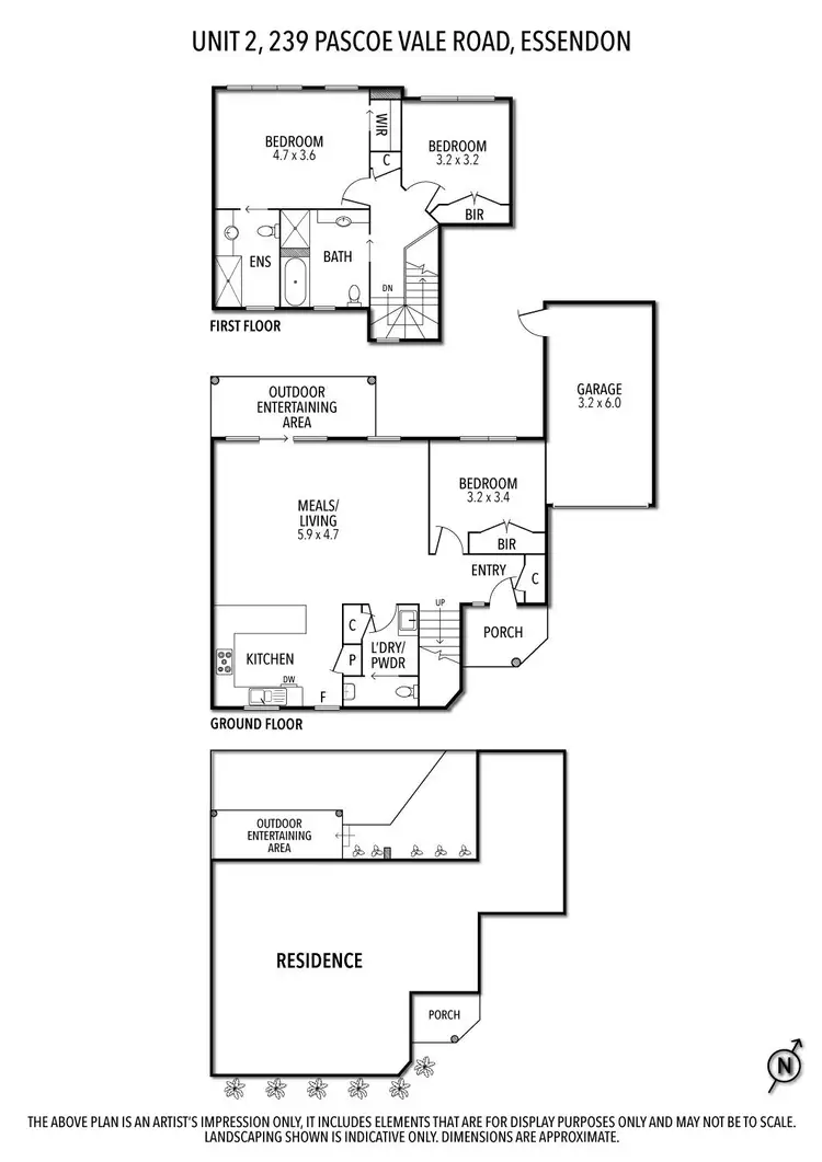 Floorplan of Homely townhouse listing, 2/239 Pascoe Vale Road, Essendon VIC 3040