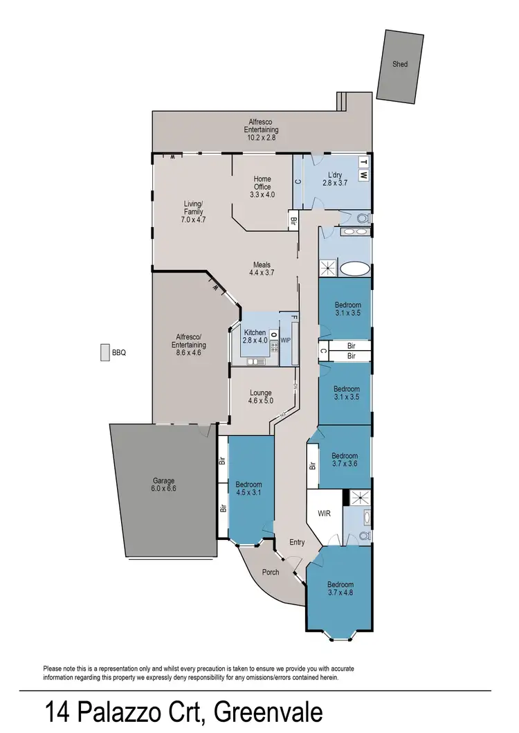 Floorplan of Homely house listing, 14 Palazzo Court, Greenvale VIC 3059