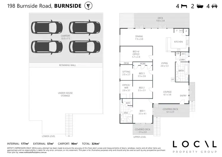 Floorplan of Homely rural property listing, 198 Burnside Road, Perwillowen QLD 4560