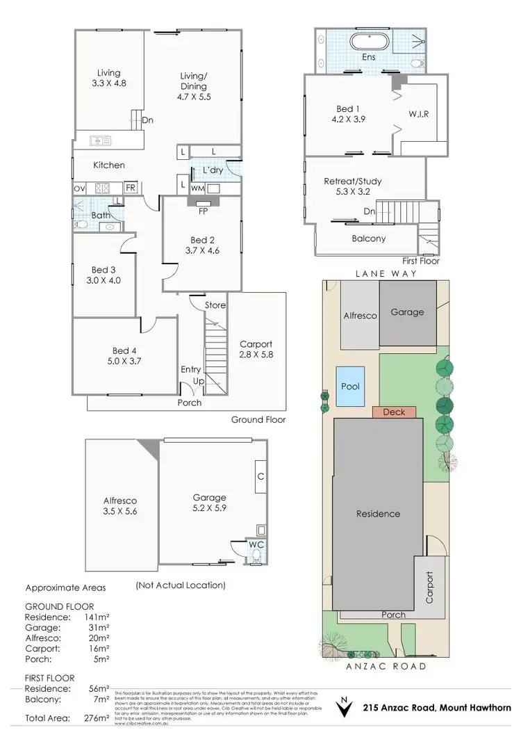 Floorplan of Homely house listing, 215 Anzac Road, Mount Hawthorn WA 6016
