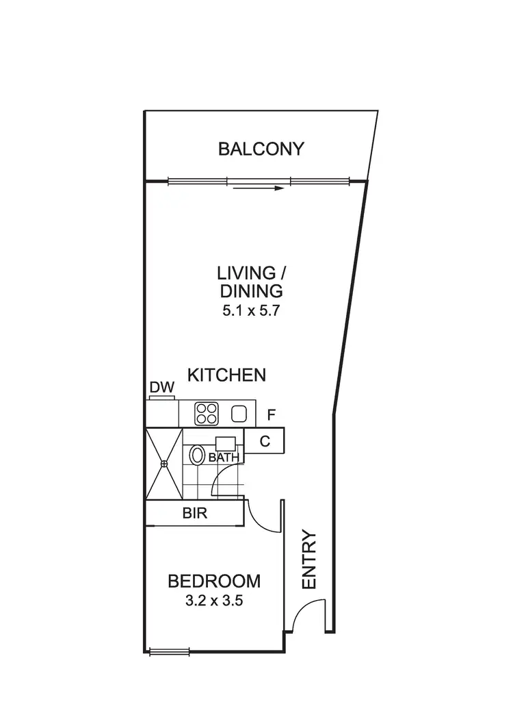 Floorplan of Homely apartment listing, 101/201 Buckley Street, Essendon VIC 3040
