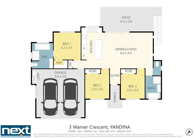 Floorplan of Homely house listing, 3 Warner Crescent, Yandina QLD 4561