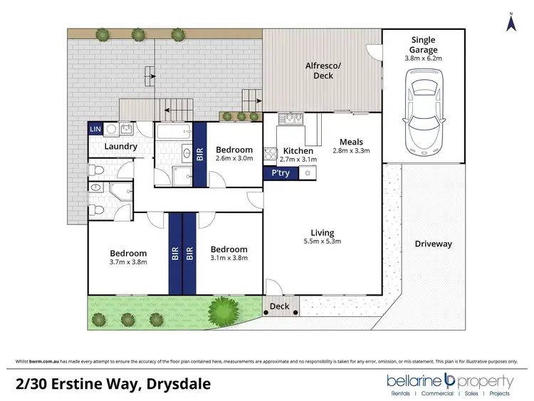 Floorplan of Homely unit listing, 2/30 Ernstine Way, Drysdale VIC 3222