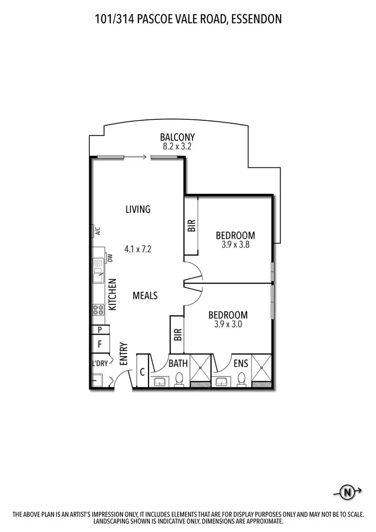 Floorplan of Homely apartment listing, 101/314 Pascoe Vale Road, Essendon VIC 3040