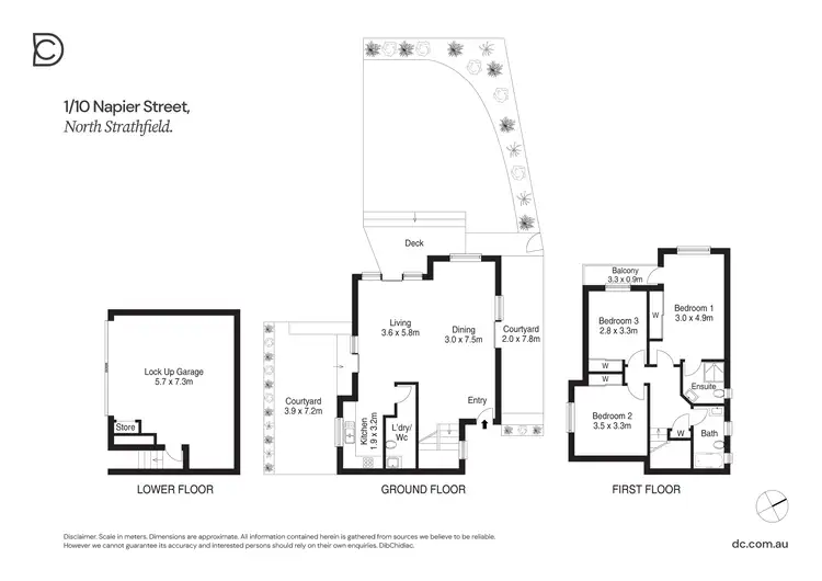 Floorplan of Homely townhouse listing, 1/10 Napier Street, North Strathfield NSW 2137