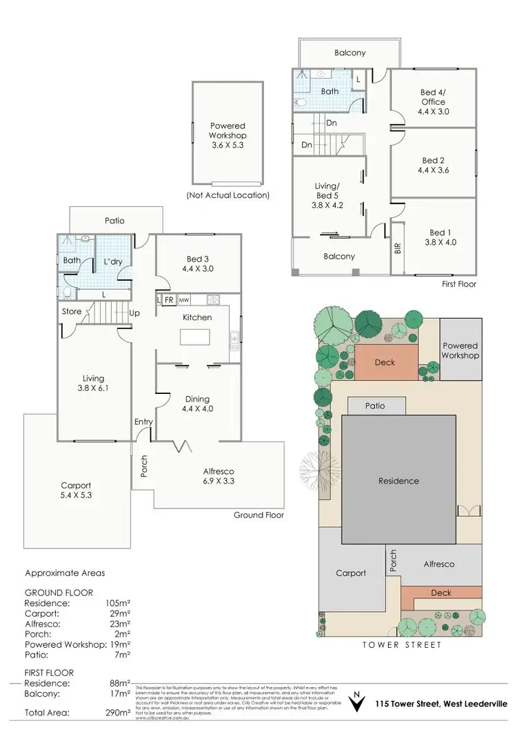 Floorplan of Homely house listing, 115 Tower Street, West Leederville WA 6007