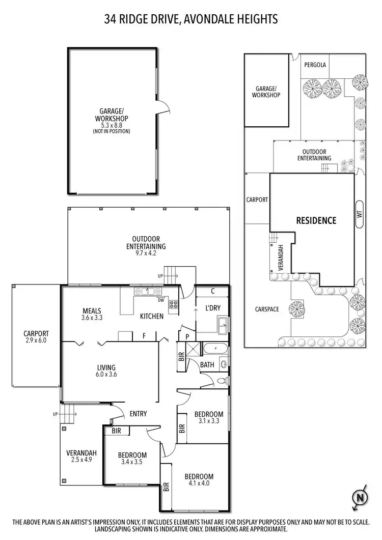 Floorplan of Homely house listing, 34 Ridge Drive, Avondale Heights VIC 3034