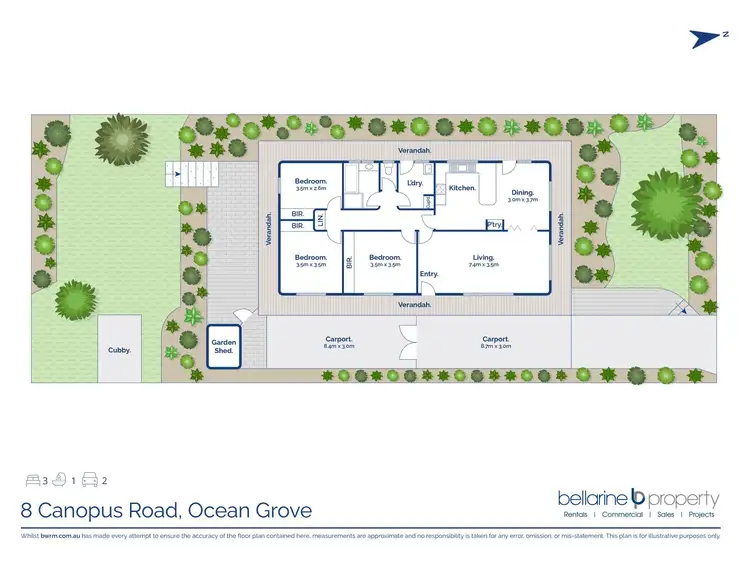 Floorplan of Homely house listing, 8 Canopus Road, Ocean Grove VIC 3226