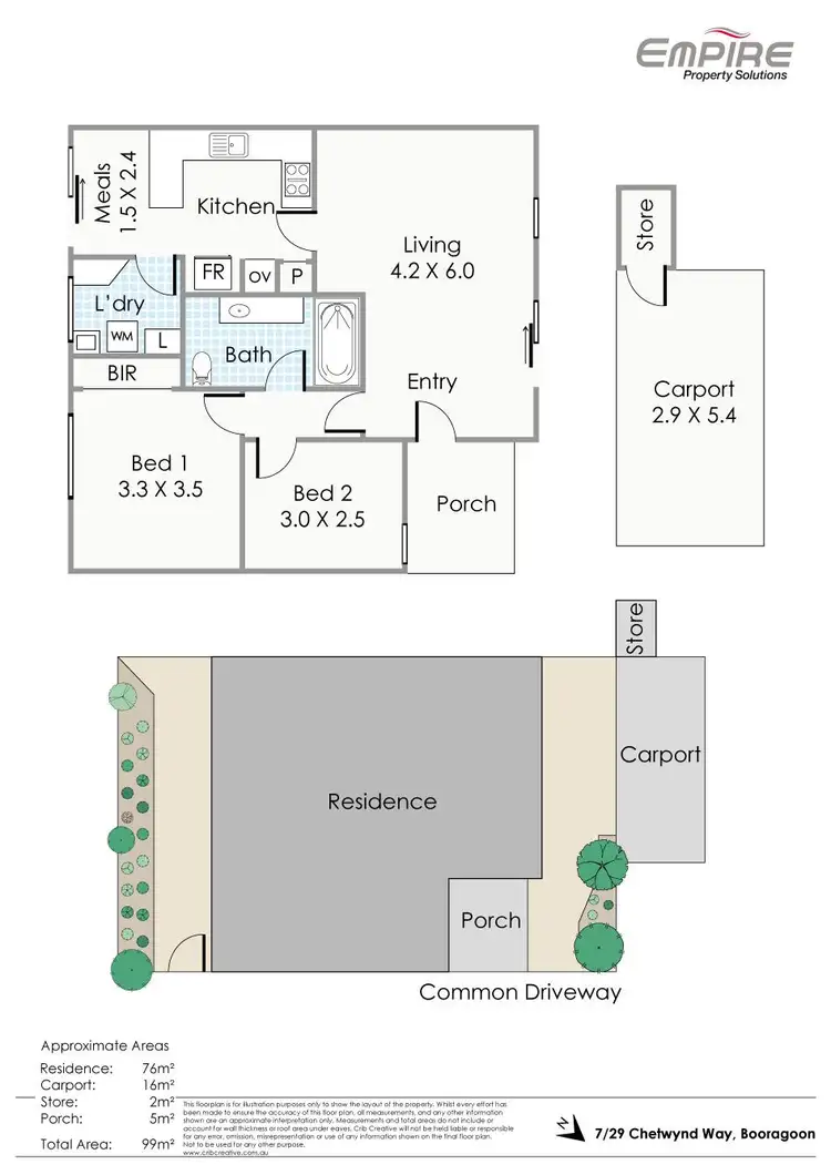 Floorplan of Homely villa listing, 7/29 Chetwynd Way, Booragoon WA 6154