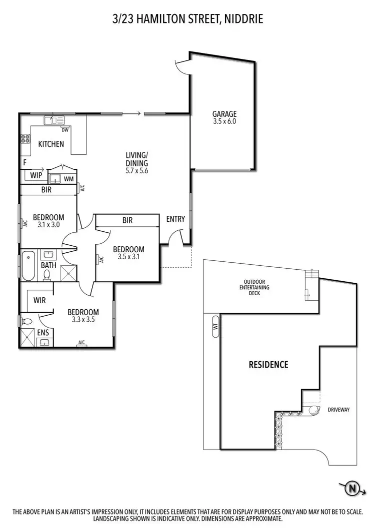 Floorplan of Homely unit listing, 3/23 Hamilton Street, Niddrie VIC 3042