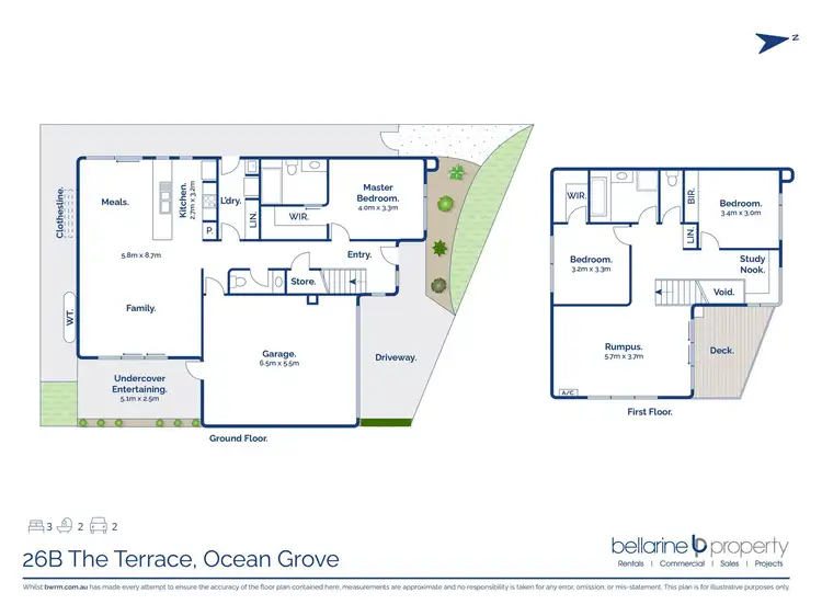 Floorplan of Homely townhouse listing, 26B The Terrace, Ocean Grove VIC 3226