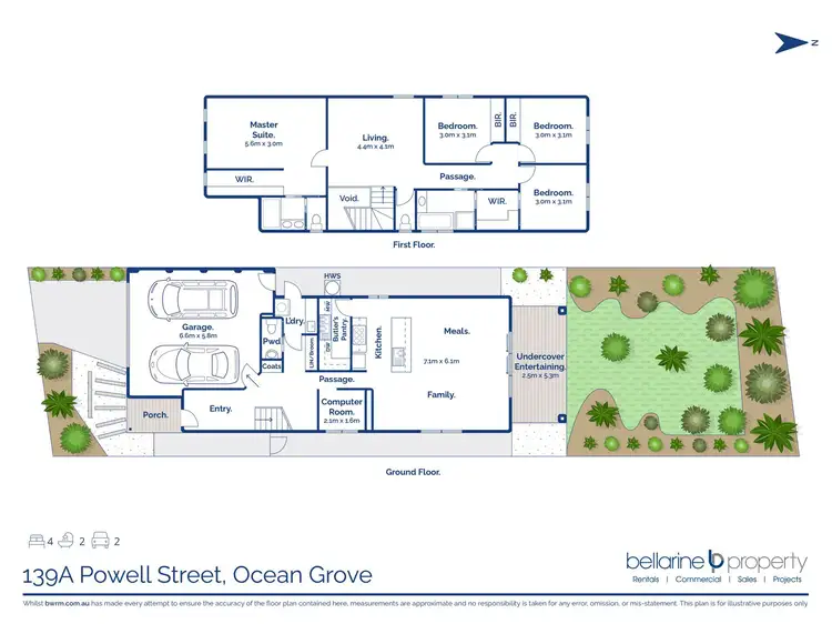 Floorplan of Homely townhouse listing, 139A Powell Street East, Ocean Grove VIC 3226