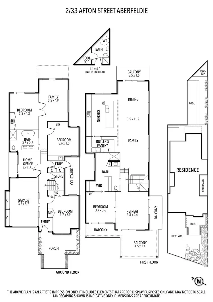 Floorplan of Homely townhouse listing, 2/33 Afton Street, Aberfeldie VIC 3040