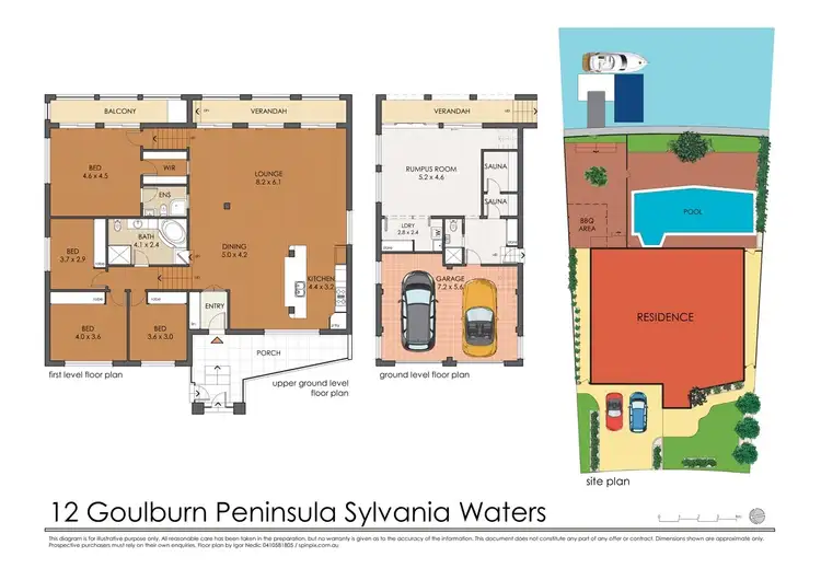 Floorplan of Homely house listing, 12 Goulburn Peninsula, Sylvania Waters NSW 2224