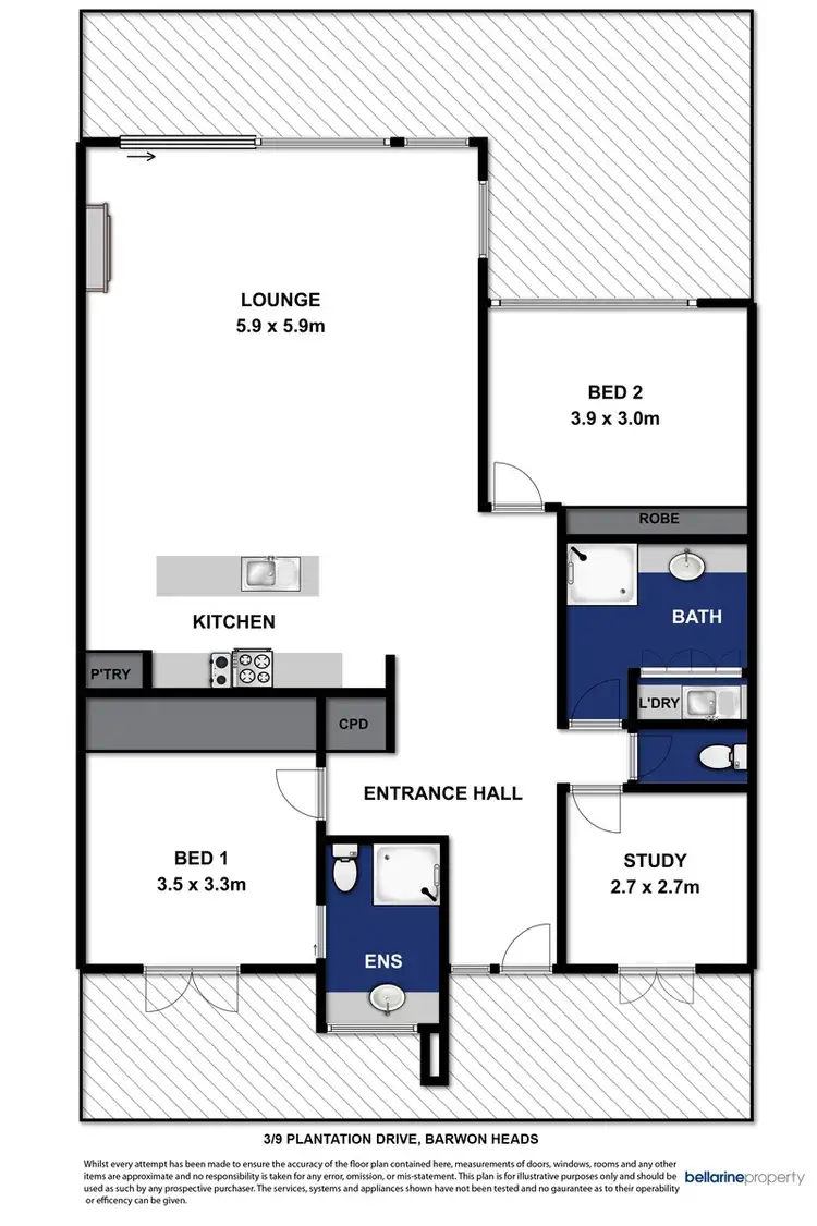 Floorplan of Homely villa listing, 3/9 Plantation Drive, Barwon Heads VIC 3227