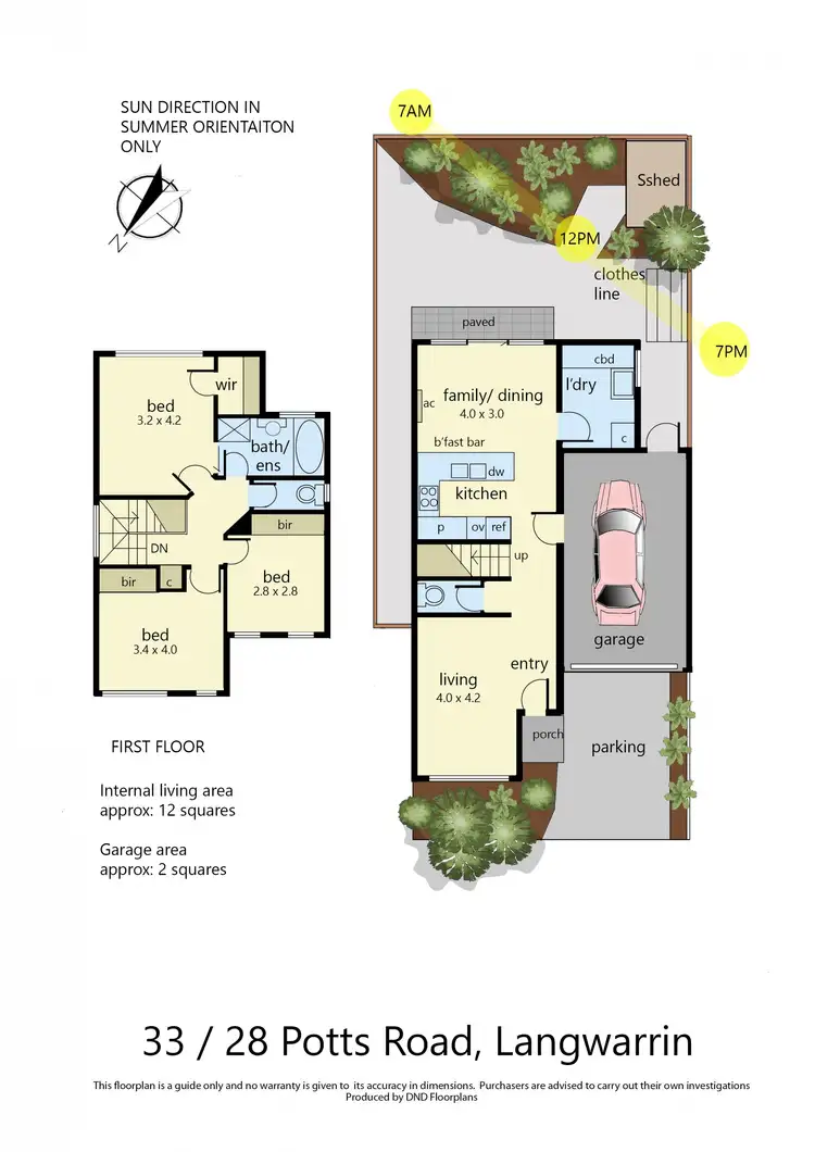 Floorplan of Homely townhouse listing, 33/28 Potts Road, Langwarrin VIC 3910