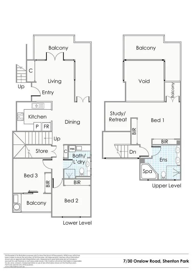 Floorplan of Homely townhouse listing, 7/30-34 Onslow Road, Shenton Park WA 6008