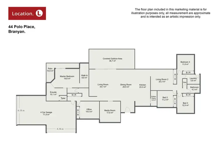Floorplan of Homely house listing, 44 Polo Place, Branyan QLD 4670