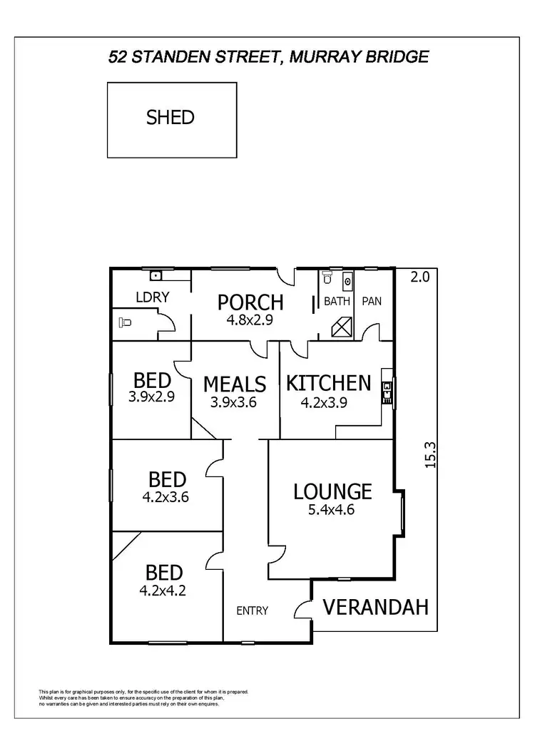Floorplan of Homely house listing, 52 Standen Street, Murray Bridge SA 5253
