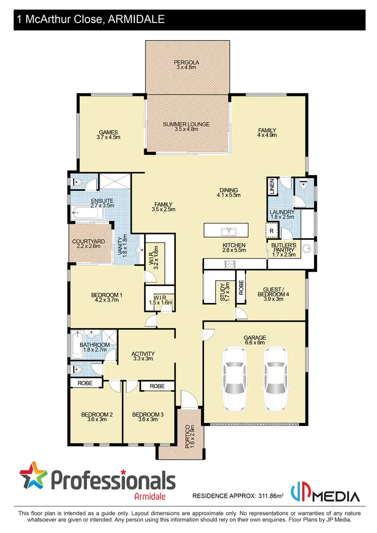 Floorplan of Homely house listing, 1 McArthur Close, Armidale NSW 2350