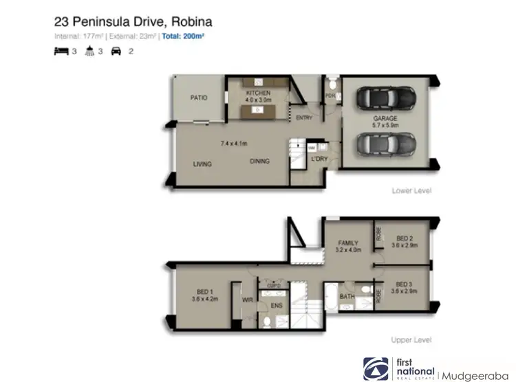 Floorplan of Homely townhouse listing, 23 Peninsula Drive, Robina QLD 4226