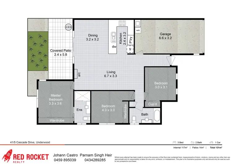 Floorplan of Homely townhouse listing, 41/1-5 Cascade Drive, Underwood QLD 4119