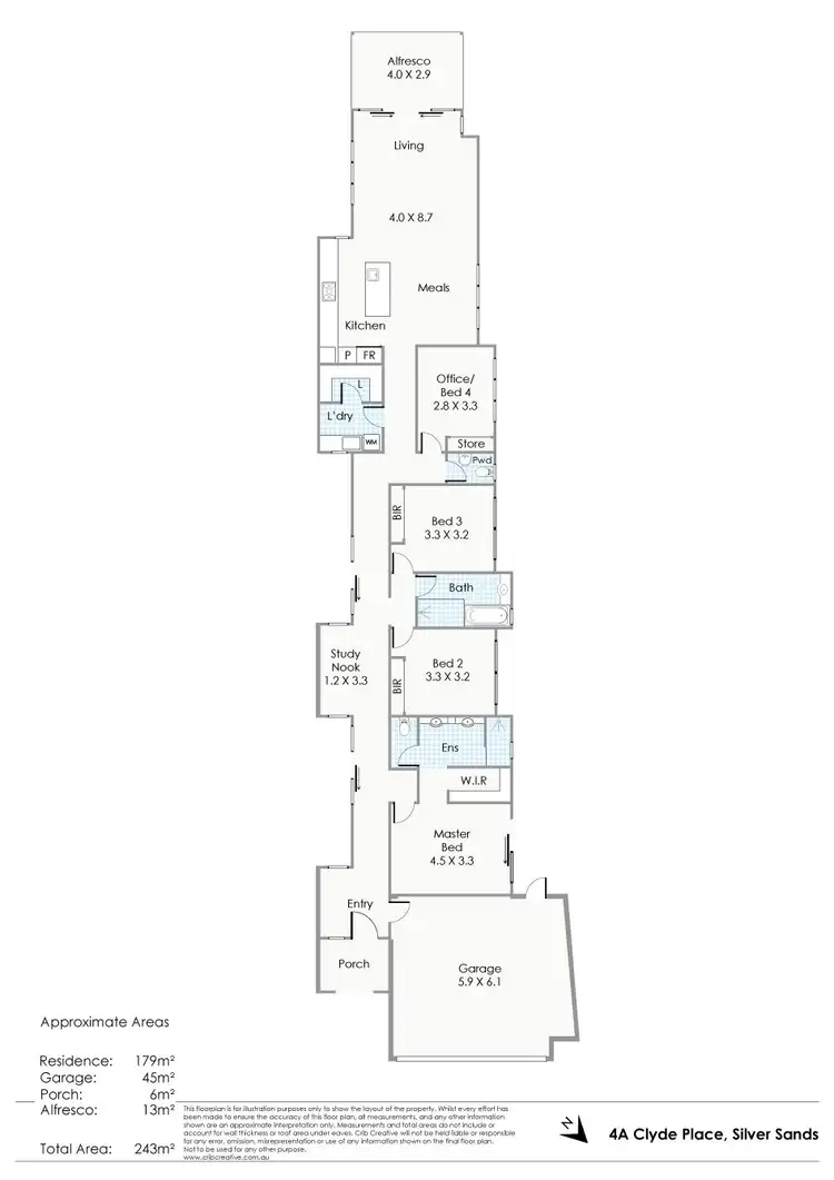 Floorplan of Homely house listing, 4A Clyde Place, Mandurah WA 6210