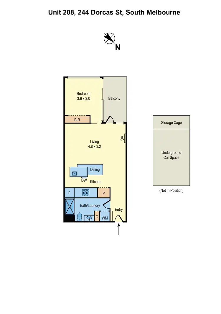 Floorplan of Homely apartment listing, 208/244 Dorcas Street, South Melbourne VIC 3205