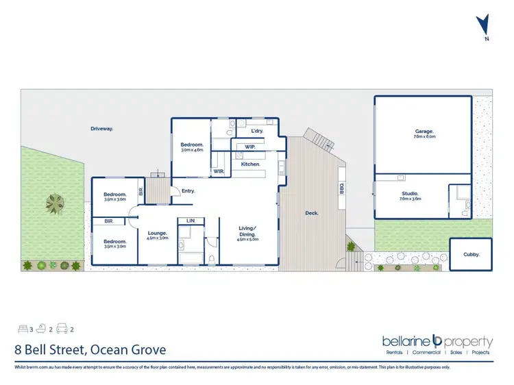 Floorplan of Homely house listing, 8 Bell Street, Ocean Grove VIC 3226