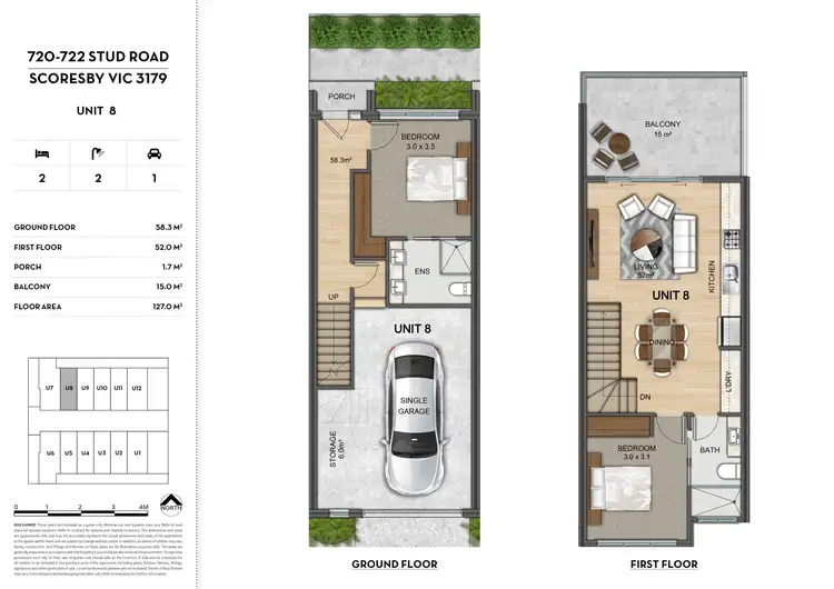 Floorplan of Homely townhouse listing, 8/720 Stud Road, Scoresby VIC 3179