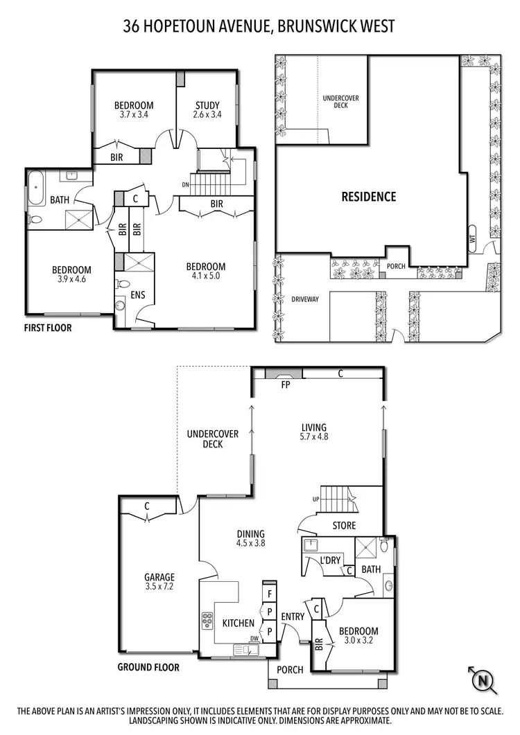 Floorplan of Homely house listing, 36 Hopetoun Avenue, Brunswick West VIC 3055