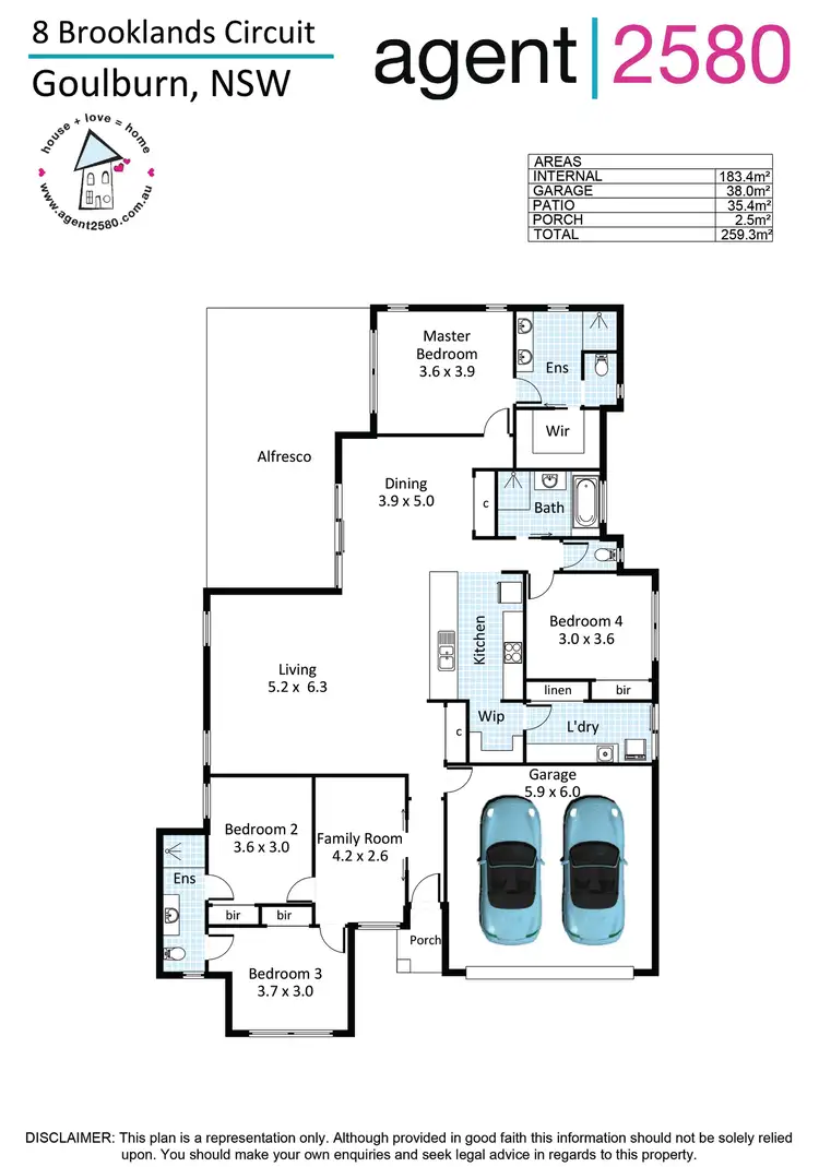 Floorplan of Homely house listing, 8 Brooklands Cct, Goulburn NSW 2580
