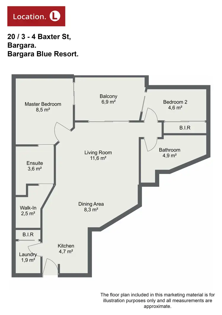 Floorplan of Homely unit listing, 20/2-4 Baxter St, Bargara QLD 4670