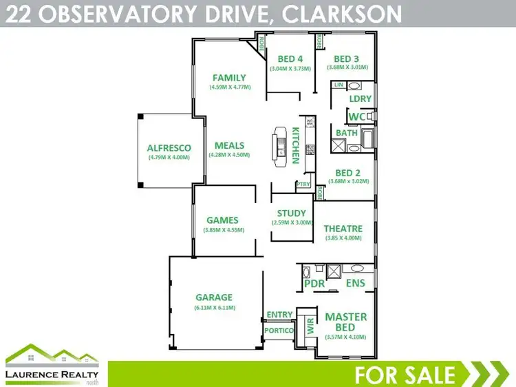 Floorplan of Homely house listing, 22 Observatory Drive, Clarkson WA 6030