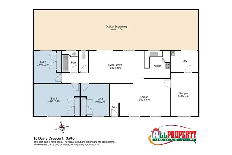 Floorplan of Homely house listing, 10 Davis Crescent, Gatton QLD 4343
