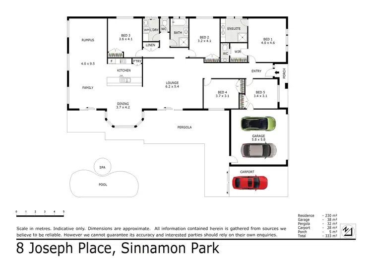 Floorplan of Homely house listing, 8 Joseph Place, Sinnamon Park QLD 4073