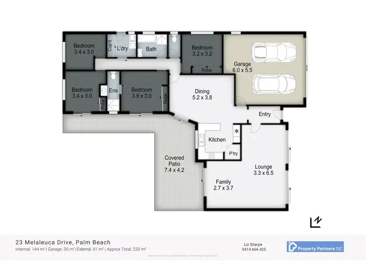 Floorplan of Homely house listing, 23 Melaleuca Drive, Palm Beach QLD 4221
