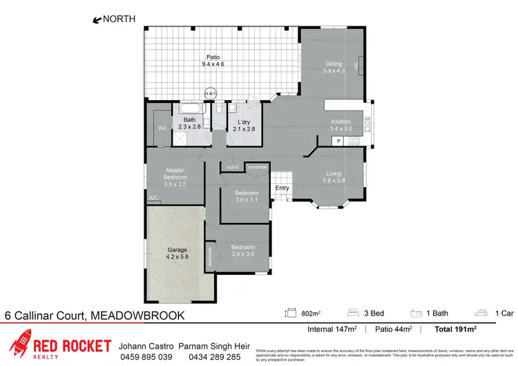 Floorplan of Homely house listing, 6 Callinar Court, Meadowbrook QLD 4131