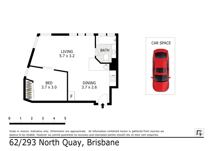 Floorplan of Homely apartment listing, 62/293 North Quay, Brisbane City QLD 4000