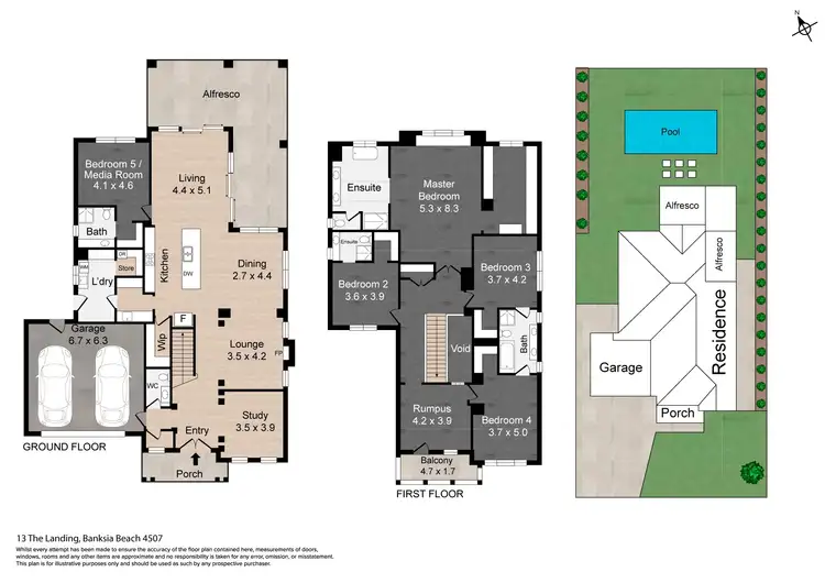 Floorplan of Homely house listing, 13 The Landing, Banksia Beach QLD 4507