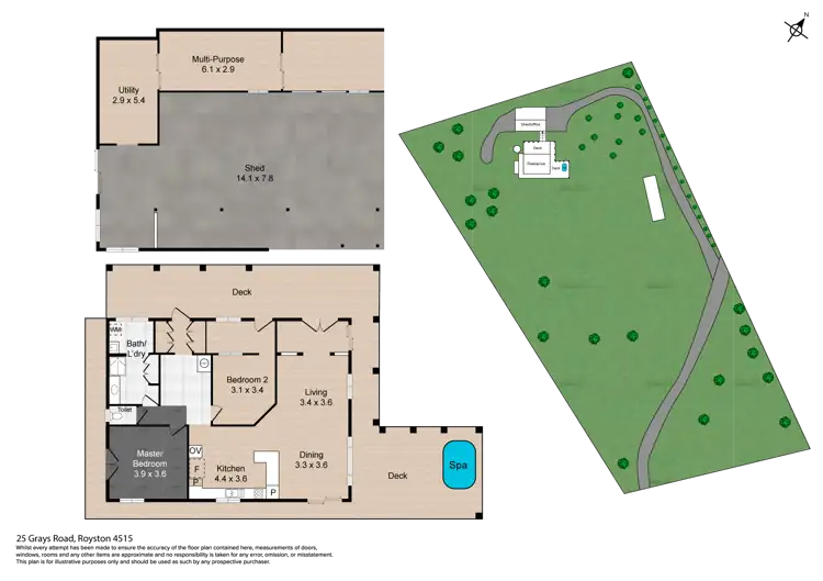 Floorplan of Homely rural property listing, 25 Grays Road, Royston QLD 4515