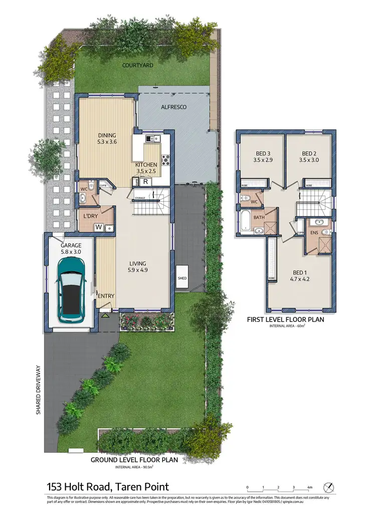 Floorplan of Homely townhouse listing, 153 Holt Road, Taren Point NSW 2229