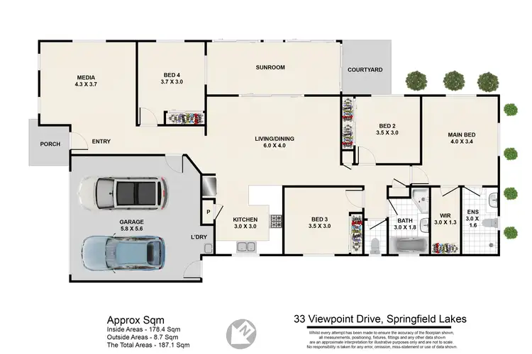 Floorplan of Homely house listing, 33 Viewpoint Drive, Springfield Lakes QLD 4300