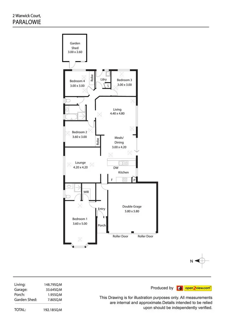 Floorplan of Homely house listing, 2 Warwick Court, Paralowie SA 5108